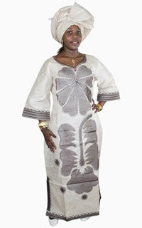 Boubou Africain Bazin Femme
