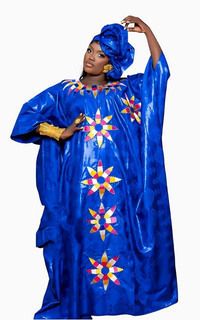 Boubou africain Couple Bleu