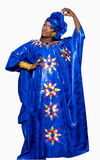 Boubou africain Couple Bleu