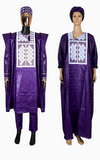 Boubou Africain Couple Violet
