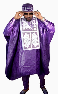 Boubou Africain Couple Violet