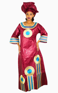 Boubou Africain Femme en Pagne