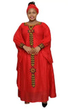 Boubou Africain Femme Rouge