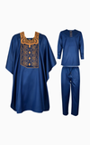 Boubou Africain Homme Bleu