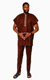 Boubou Africain Homme Manches Courtes Tendance