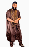Boubou Africain Homme Marron