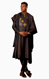 Boubou Africain Homme Marron