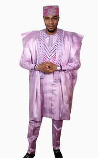 Boubou Africain Homme Rose