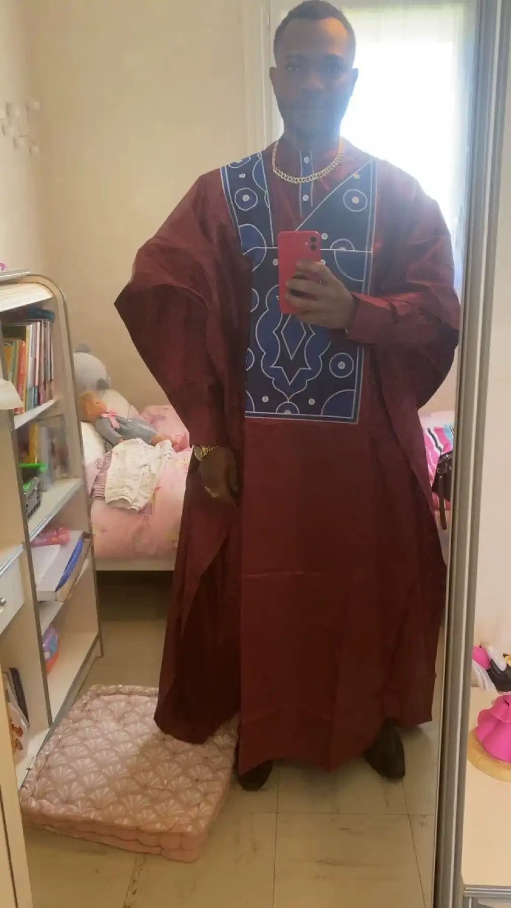 boubou africain rouge