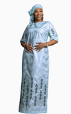 Boubou Bazin Blanc Femme