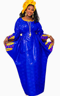 Boubou Bazin Femme Bleu Royal