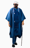 Boubou Bazin Riche Homme Bleu