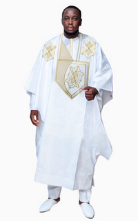 Boubou Blanc Mariage Sénégalais Homme