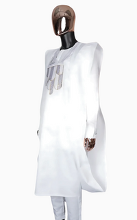 Boubou Blanc pour Homme 3 pièces