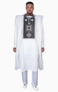 Boubou Mariage Sénégalais Homme Blanc