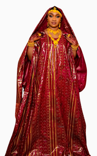 Boubou Traditionnel Africain Femme Rouge