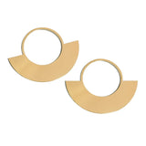 Boucle D’Oreille Africaine Demi-Cercle Plaqué Or