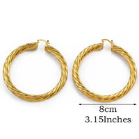 Boucle D’Oreille Africaine Ronde Torsadé