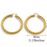Boucle D’Oreille Africaine Ronde Torsadé