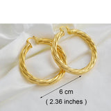 Boucle D’Oreille Africaine Ronde Torsadé