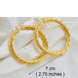 Boucle D’Oreille Africaine Ronde Torsadé