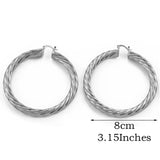 Boucle D’Oreille Africaine Ronde Torsadé