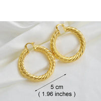 Boucle D’Oreille Africaine Ronde Torsadé