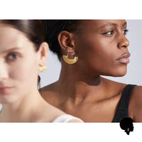 Boucle D’Oreille Eventail Africain