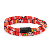 Bracelet Corde Africain Rouge