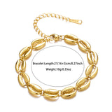 Bracelet Ethnique Cauris Or