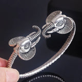 Bracelet Jonc à Tête d’Éléphant