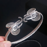 Bracelet Jonc à Tête d’Éléphant