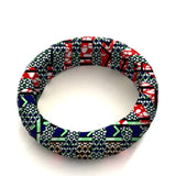 Bracelet Tissu en Wax Gris