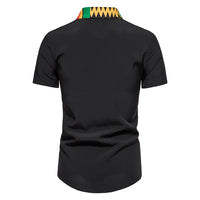 Chemise Africaine Homme Ankara à Manches Courtes
