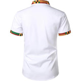 Chemise africaine Homme Kente à Manches Courtes