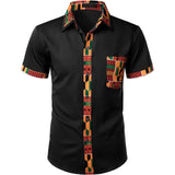 Chemise africaine Homme Kente à Manches Courtes