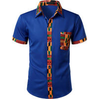 Chemise africaine Homme Kente à Manches Courtes