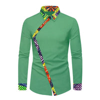 Chemise Africaine Manche Longue Verte