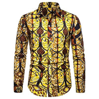 Chemise Africaine Manches Longues Jaune