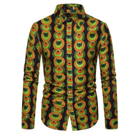 Chemise Africaine Manches Noire Verte