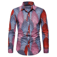 Chemise Africaine Manches Rouge Grise