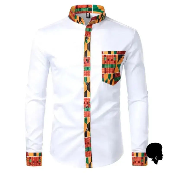 Chemise Blanche Homme Style Africain