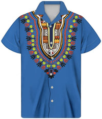 Chemise Ethnique Dashiki Homme Col V - Chemise Africaine Traditionnelle Avec Motifs