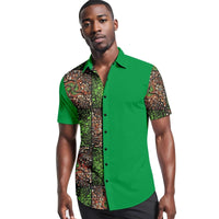 Chemise Manches Courtes Motif Africain