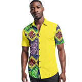 Chemise Manches Courtes Motif Africain