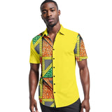 Chemise Manches Courtes Motif Africain