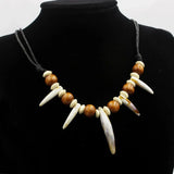 Collier Africain Dents De Loup Imitation