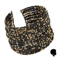 Collier Africain en Perles Multicouches