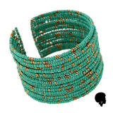 Collier Africain en Perles Multicouches