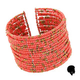 Collier Africain en Perles Multicouches